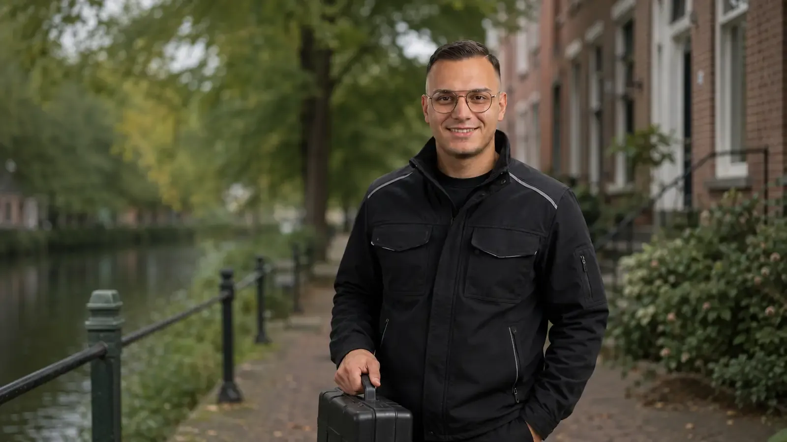 KI-generierte Szene mit Anis Ziani in einer Kulisse von Dinslaken