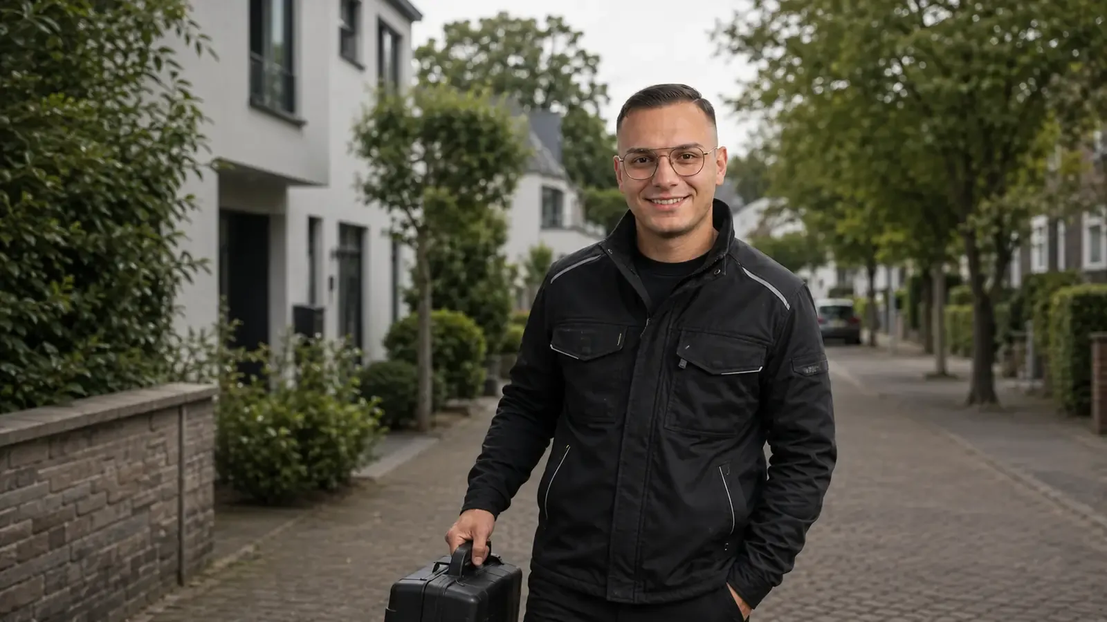 KI-generierte Szene mit Anis Ziani in einer Kulisse von Meerbusch