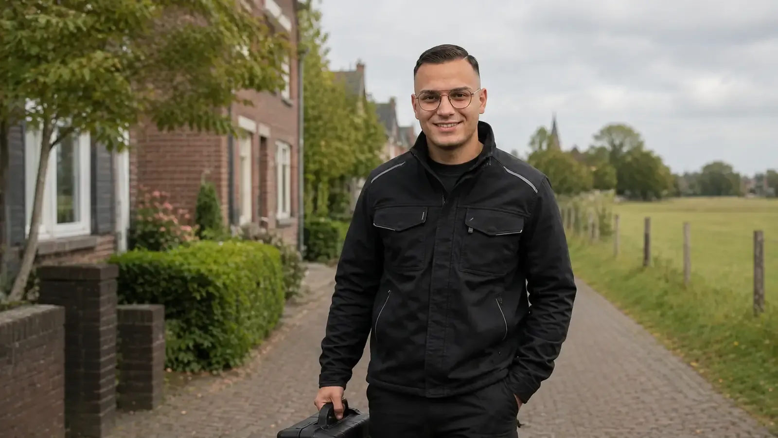 KI-generierte Szene mit Anis Ziani in einer Kulisse von Neukirchen-Vluyn